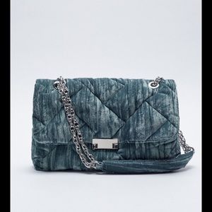 Zara velvet crossbody bag
